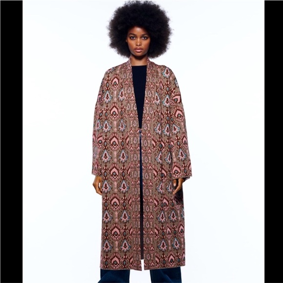Zara Jackets & Blazers - NWT Zara Special Edition Jacquard knit kimono jacket sz sm